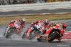 Marc Marquez s'impose dan le dernier tour devant 2 Ducati !
