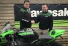 Romain Maitre avec Roman Raschie du team suisse Schnock Kawasaki Motorex