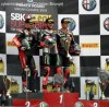 Tom Sykes a largement devancé les 2 Aprilia lancés à ses trousses dans la 2e manche de Magny Cours