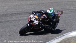 Dimanche, course 2, Ludovic Riza entre dans « Laguna Seca » mais n'en ressort pas