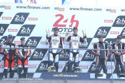 Podium de la course side car 