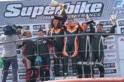 Podium général de la seconde course side car
