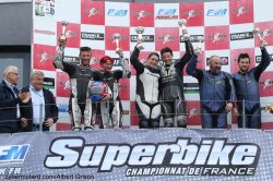 Podium F2 de la course du dimanche