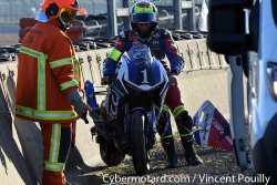 Vidange sur piste pour la Honda N°1