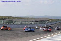 Départ de la première course side car
