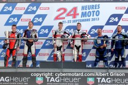 le podium de la finale side car du Mans