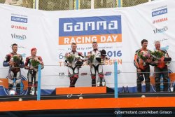 Podium de la catégorie F2 à Assen lors des « Gama days ».