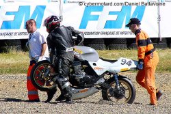 Samedi, course 1, Chute de Willem Zimmerman