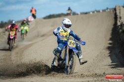 Maxime Sot en manque de vélocité pour rester devant à la Ronde de Loon-Plage 2018