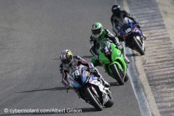 Kenny Foray en leader lors de la 2e manche sbk