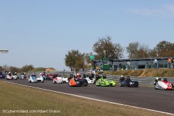 Départ de la seconde course side car de Pau
