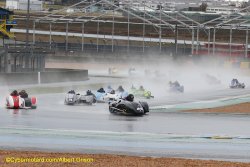 Départ de la course 3 sous un déluge