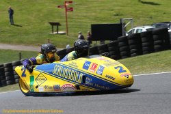 Rolf Biland en démonstration à Cadwell Park