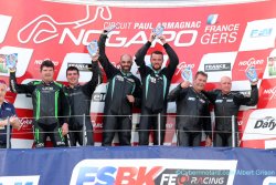 Podium F600 1ère course du samedi de Nogaro