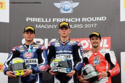 Un podium inhabituel en supersport
