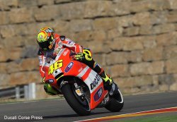 Lors de la 1ère séance d'essais du GP d'Aragon, Rossi a roulé avec un "nouveau" châssis.