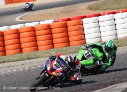 Coup d'éclat d'Axel Maurin en première manche supersport