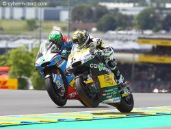 Duel à couteaux tirés, en début de course, entre Morbidelli et Luthi