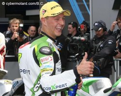 1er podium de Dominique Aegerter en Moto2