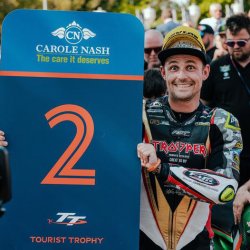 Podium historique de Pierre Yves Bian en 2e course supertwin